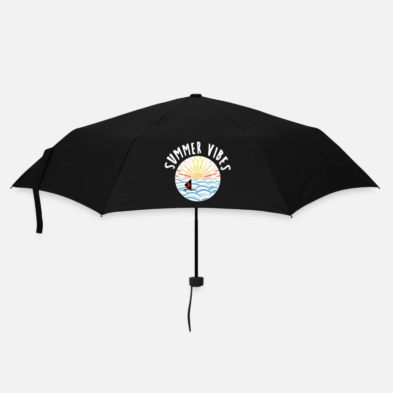 Waves Summer Sail Sun - Umbrella (small) - black