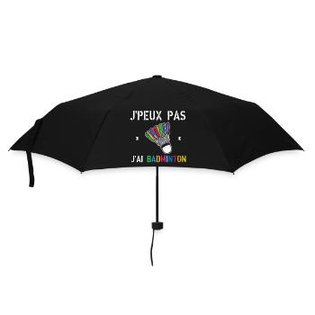 J'Peux Pas J'Ai Badminton - Parapluie standard - noir - Devant