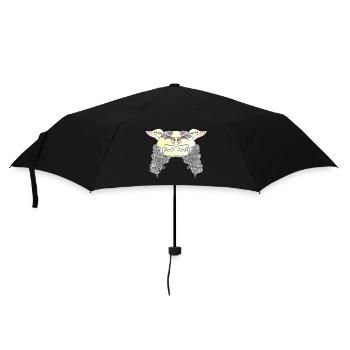 coole asiamotive, Wächterhund, komainu - Regenschirm (klein) - Schwarz - Vorne