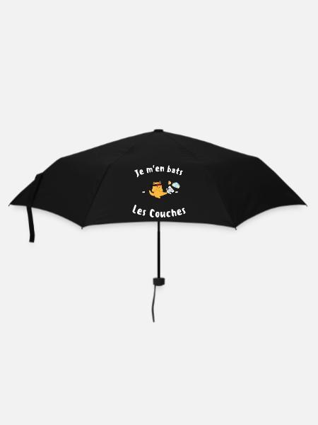 Je m'en bats Les Couches - Parapluie standard - noir