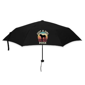 Alano Espanol Hundeliebhaber Silhouette Vintage Sonnenuntergang - Regenschirm (klein) - Schwarz - Vorne