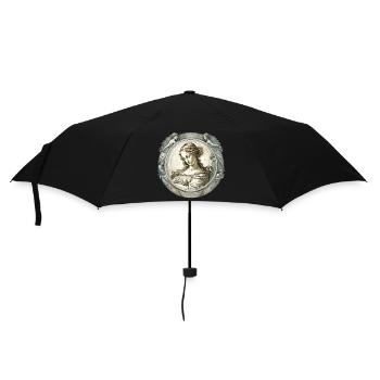 A design with a classic art theme, such as a paint - Umbrella (small) - black - Front