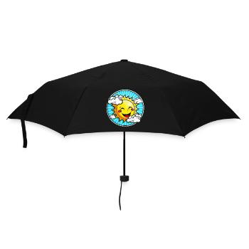 Happy Sun - Regenschirm (klein) - Schwarz - Vorne