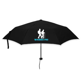 Hiking via ferrata statement Nature lovers - Umbrella (small) - black - Front