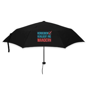 Wandern Klettern Statement Bergwanderung Wanderer - Regenschirm (klein) - Schwarz - Vorne