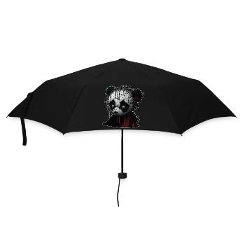 Spooky sad Panda - Regenschirm (klein) - Schwarz - Vorne