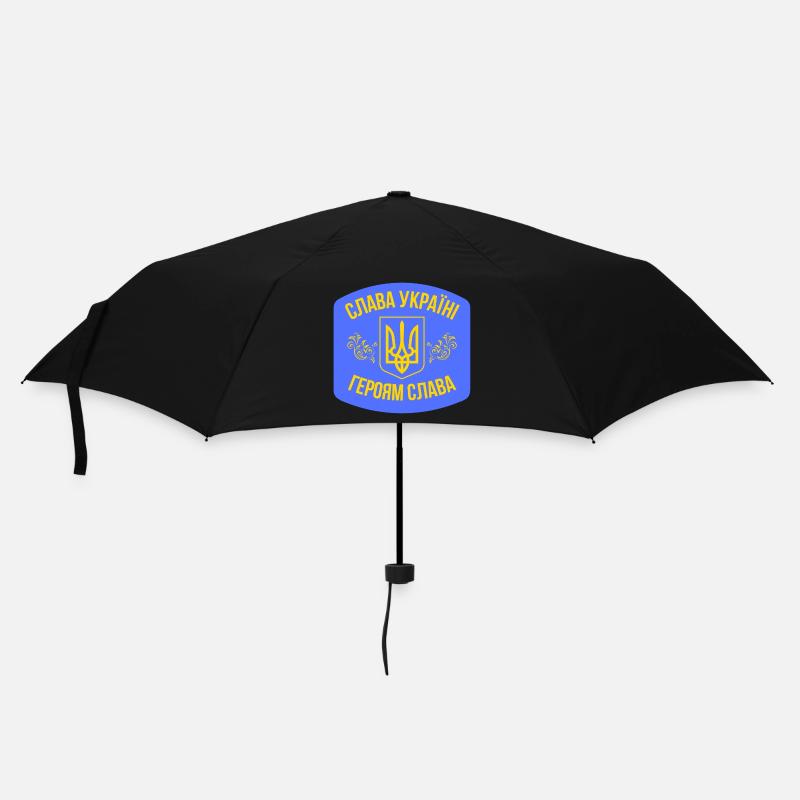 Ruhm der Ukraine, Ruhm den Helden - Regenschirm (klein) - Schwarz