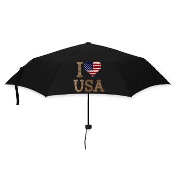 I love usa - Parapluie standard - noir - Devant