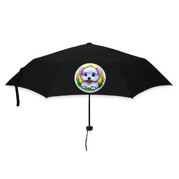Dog puppy - Umbrella (small) - black - Front