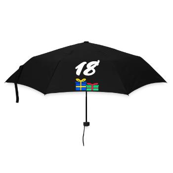 geschenkbox, 18 geschenke bunt - Regenschirm (klein) - Schwarz - Vorne