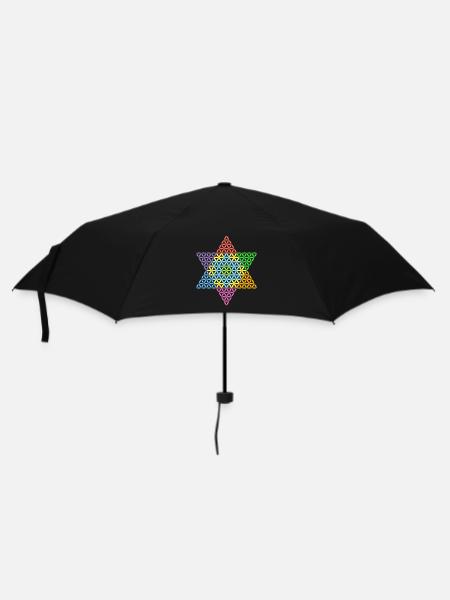 Étoile Sacrée - Étoile de Vie 04/3D/Cf. - Parapluie standard - noir