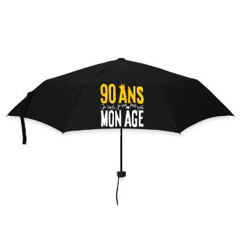 90 ANS Je sais, je ne fais pas mon âge (humour HF) - Parapluie standard - noir - Devant