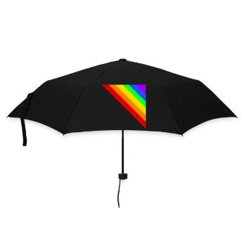Ecke bunt Regenbogen Geschenkidee - Regenschirm (klein) - Schwarz - Vorne
