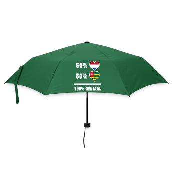 Togo and the Netherlands 100% Genius flag - Umbrella (small) - bottlegreen - Front