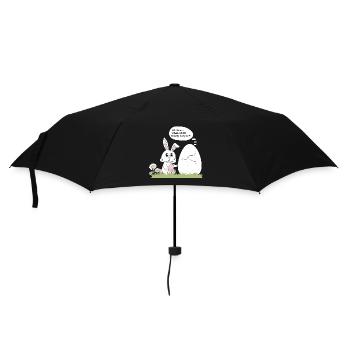 Rabbit and egg - Umbrella (small) - black - Front