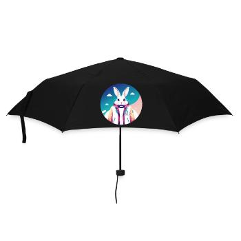 Bunny, Rabbit, Easter Bunny - Umbrella (small) - black - Front