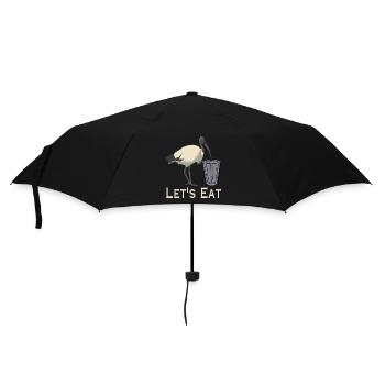 Let's Eat - Umbrella (small) - black - Front