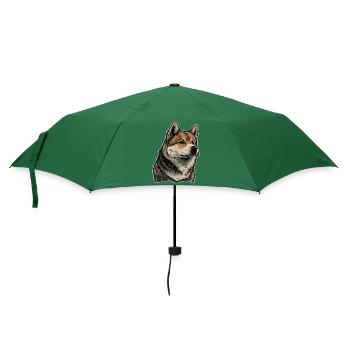 Akita Inu Dog - Umbrella (small) - bottlegreen - Front