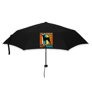 Austrian Pinscher Hund Love Silhouette Retro Sunset - Regenschirm (klein) - Schwarz - Vorne