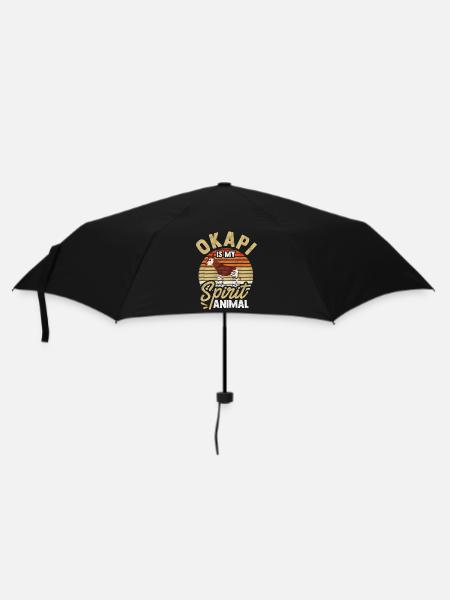 Okapi ist mein Seelentier - Regenschirm (klein) - Schwarz