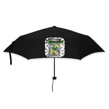 Cannabis - Club WoW - Regenschirm (klein) - Schwarz - Vorne