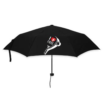 Bälle Schläger Ich Liebe Padel Herz Statement - Regenschirm (klein) - Schwarz - Vorne