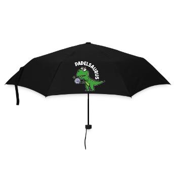 Padel Padelspiel Sport Spieler Dinosaurier Spruch - Regenschirm (klein) - Schwarz - Vorne