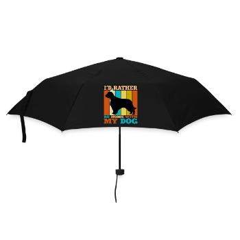 Welsh Springer Spaniel Dog Silhouette Retro Sunset - Umbrella (small) - black - Front
