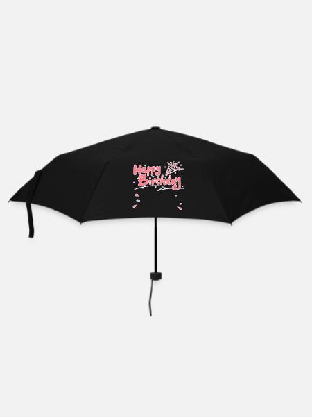 Happy birthday - Umbrella (small) - black