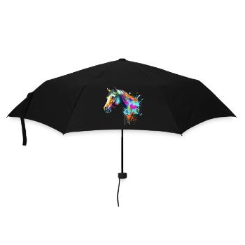 Horse Head - Regenschirm (klein) - Schwarz - Vorne