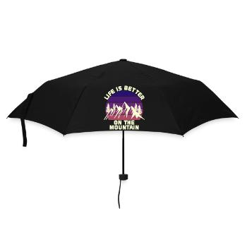 Randonnée Montagnes Montagne Déclaration des amoureux de la nature - Parapluie standard - noir - Devant