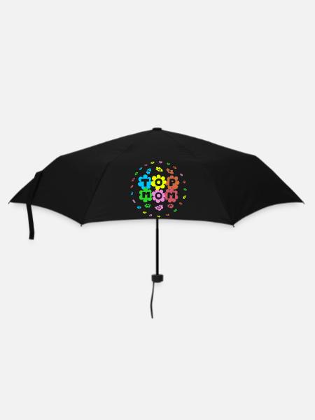 top-mom knallbunt - Regenschirm (klein) - Schwarz