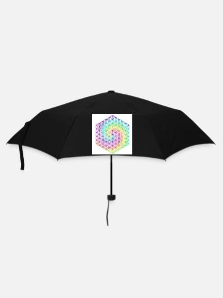 Flower of Life - 5th Dimension - Mandala - love - Umbrella (small) - black