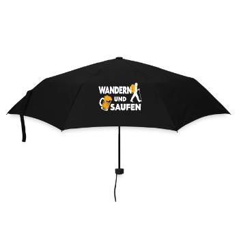 Wanderer Statement Naturerlebnis Wandern Trekking - Regenschirm (klein) - Schwarz - Vorne