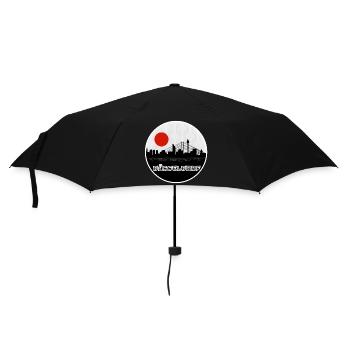 Düsseldorf Japan Skyline - Regenschirm (klein) - Schwarz - Vorne