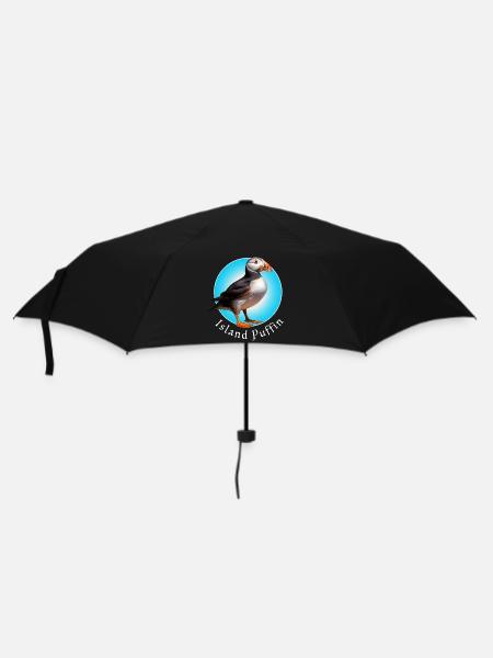 Island Puffin - Regenschirm (klein) - Schwarz