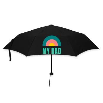 PAPA. PAPA. VATERTAG. ALLES GUTE ZUM GEBURTSTAG, PAPA. FEST - Regenschirm (klein) - Schwarz - Vorne