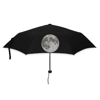Moon - celestial body - Umbrella (small) - black - Front