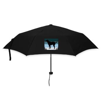 Noir et bronzé Virginie Foxhound Silhouette de chien - Parapluie standard - noir - Devant