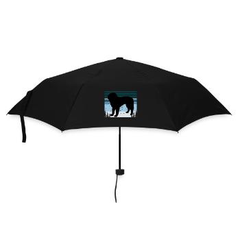 Bosnischer grobhaariger Jagdhund Silhouette Retro - Regenschirm (klein) - Schwarz - Vorne