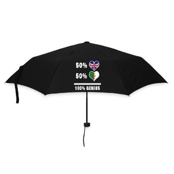Algeria and Great Britain 100% Genius Flag - Umbrella (small) - black - Front
