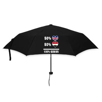Egypt and Great Britain 100% Genius Flag - Umbrella (small) - black - Front