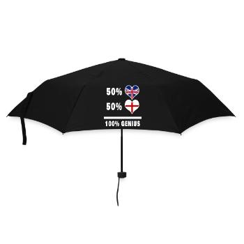 England and Great Britain 100% Genius Flag - Umbrella (small) - black - Front