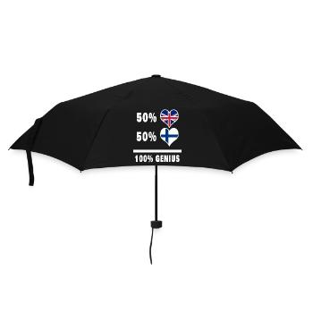 Finlande et Grande-Bretagne 100% Genius Flag - Parapluie standard - noir - Devant