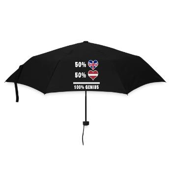 Latvia and Great Britain 100% Genius Flag - Umbrella (small) - black - Front