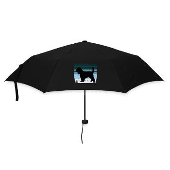 Grand Griffon Vendeen Dog Silhouette Retro Sunset - Umbrella (small) - black - Front