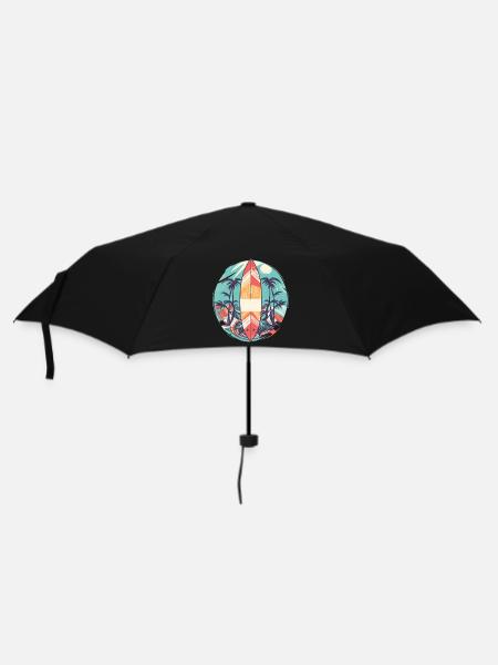 Surfbrett - Regenschirm (klein) - Schwarz