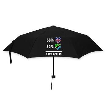 Tanzanie et Grande-Bretagne 100% Genius Flag - Parapluie standard - noir - Devant