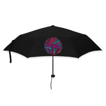 LGBTQIA+ T-Shirt Circle Word Cloud LGBT Gay Pride - Umbrella (small) - black - Front