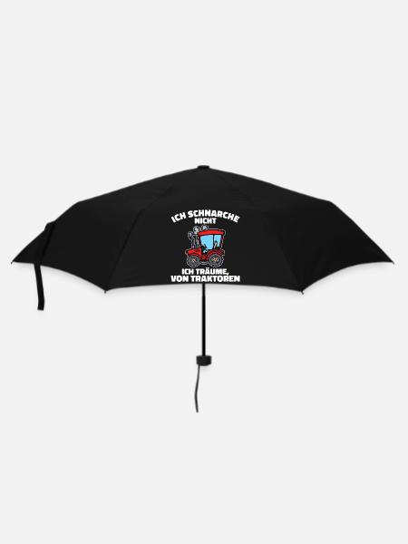 Biobauer Kraftfahrzeug Schlepper Traktor Statement - Regenschirm (klein) - Schwarz